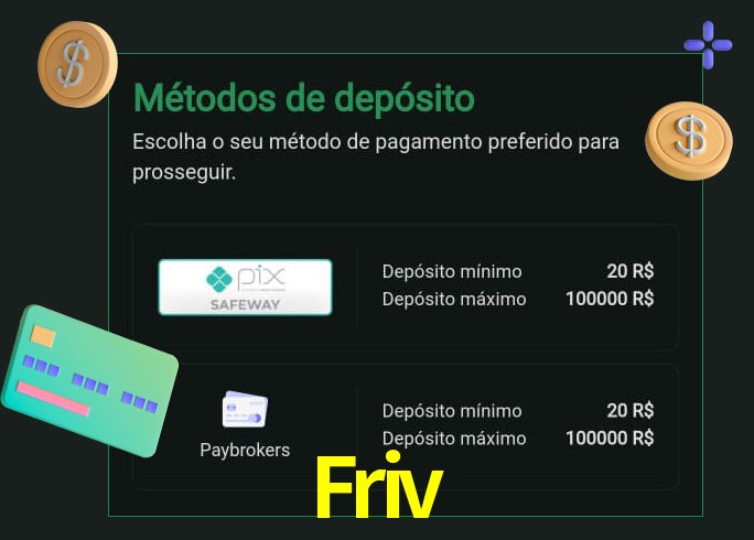O cassino Friv oferece uma grande variedade de métodos de pagamento